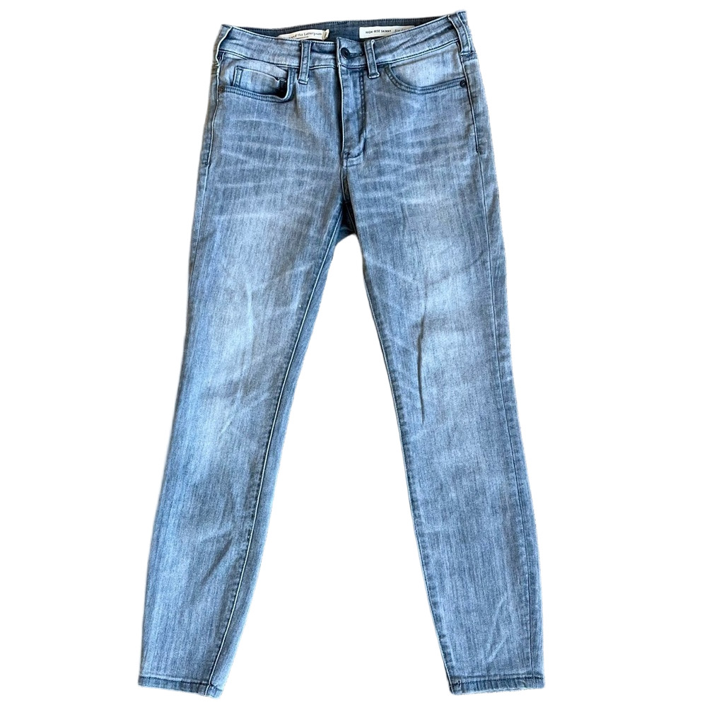 Pilcro and the Letterpress Gray Denim Skinny Jeans